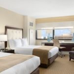 Spacious Hilton Miami Airport Blue Lagoon guest room for Homestead NASCAR Ticket Packages guests
