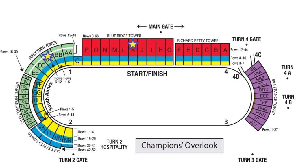 NASCAR Seating Charts Race Track and Speedway Maps