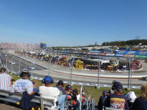 View from the grandstands overlooking pit road and turns at Martinsville Speedway – Martinsville NASCAR Packages