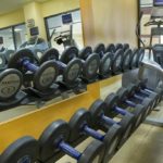 Fitness center at Embassy Suites Kansas City for guests enjoying their NASCAR weekend