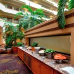 Complimentary breakfast buffet at Embassy Suites Greensboro Airport for RaceAway guests enjoying Martinsville NASCAR Ticket Packages