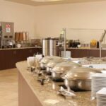 Breakfast buffet area at Embassy Suites Nashville Airport