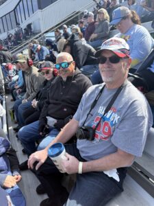 RaceAway guests sit in the grandstands at Martinsville Speedway during the 2026 Cook Out 400.